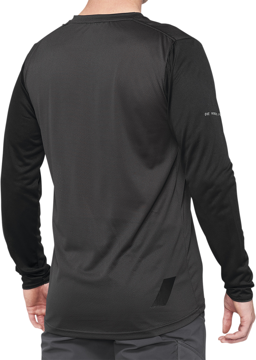 100% Ridecamp Long-Sleeve Jersey - Black/Charcoal - Small 40028-00000