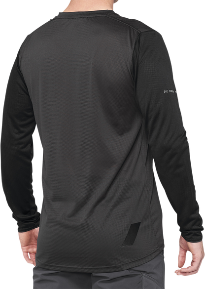 100% Ridecamp Long-Sleeve Jersey - Black/Charcoal - Small 40028-00000