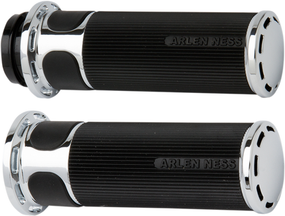 ARLEN NESS Slot Track Grips - Cable - Chrome 07-300