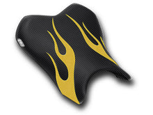 LUIMOTO (Flame Edition) Rider Seat Covers for the YAMAHA YZF-R6 (06-07)