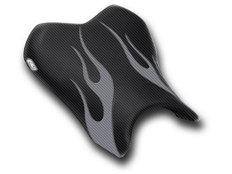 LUIMOTO (Flame Edition) Rider Seat Covers for the YAMAHA YZF-R6 (06-07)