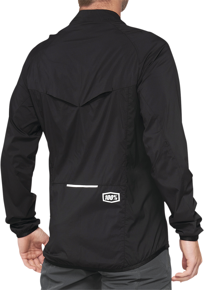 100% Corridor Stretch Windbreaker Jacket - Black - Medium 40042-00001