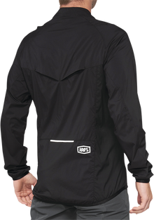100% Corridor Stretch Windbreaker Jacket - Black - Medium 40042-00001