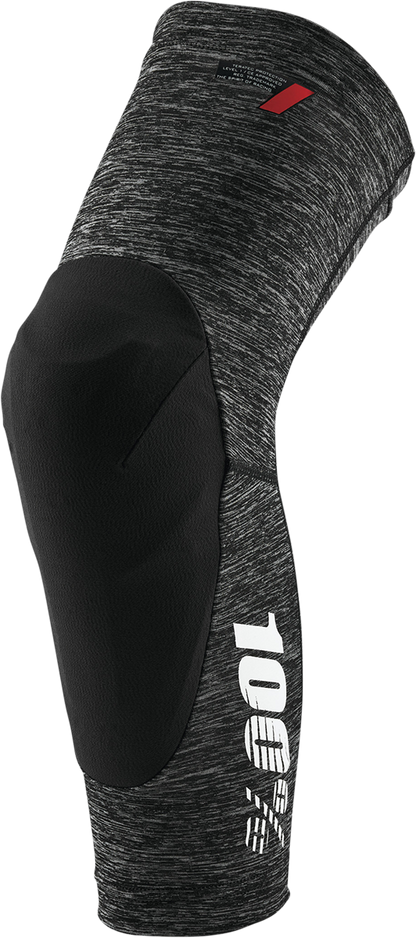 100% Teratec Knee Guards - Heather Gray/Black - Small 70003-00005