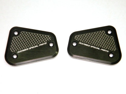DBK Special Parts (Ducabike) Billet Front Brake & Clutch Reservoir Caps for the Ducati GT 1000  Multistrada 1000  ST3/ST4S  and Streetfighter/S