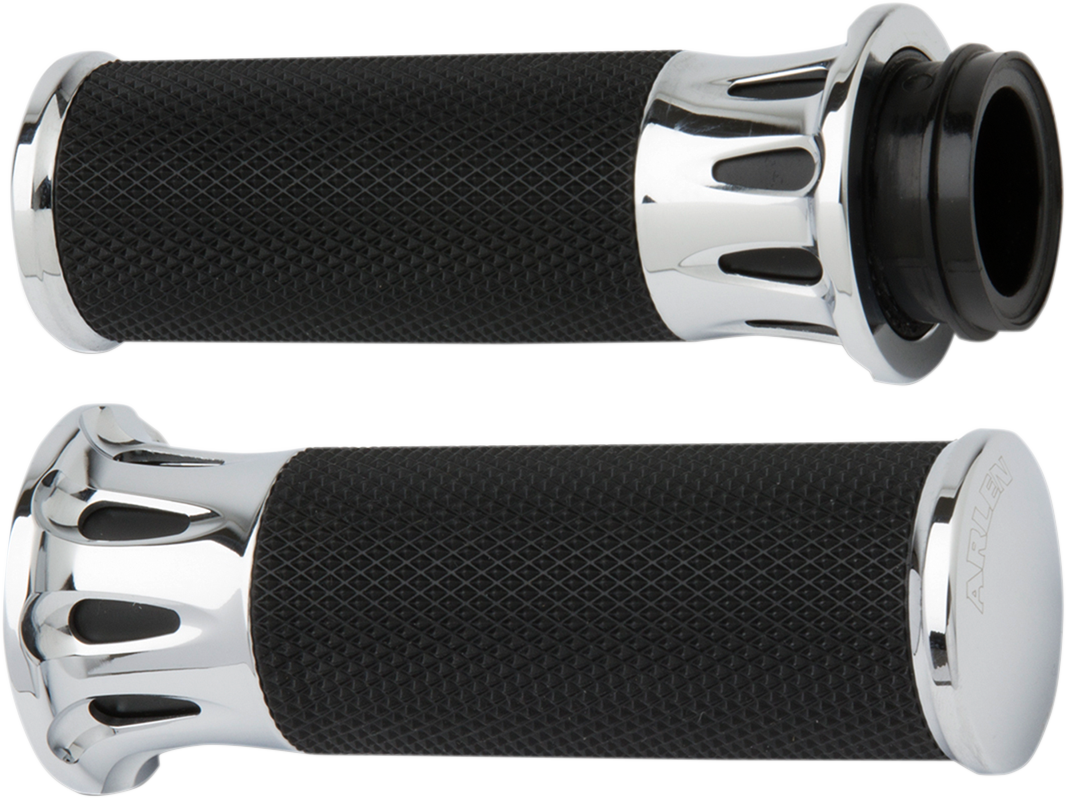 ARLEN NESS Fusion Deep Cut Grips - TBW - Chrome 07-318