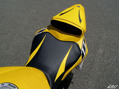 LUIMOTO (Raven Edition) Passenger Seat Covers for the YAMAHA YZF-R6 (06-07)