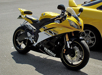LUIMOTO (Raven Edition) Passenger Seat Covers for the YAMAHA YZF-R6 (06-07)