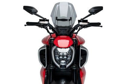 PUIG New Generation Adjustable Touring Windscreen for Ducati Diavel V4