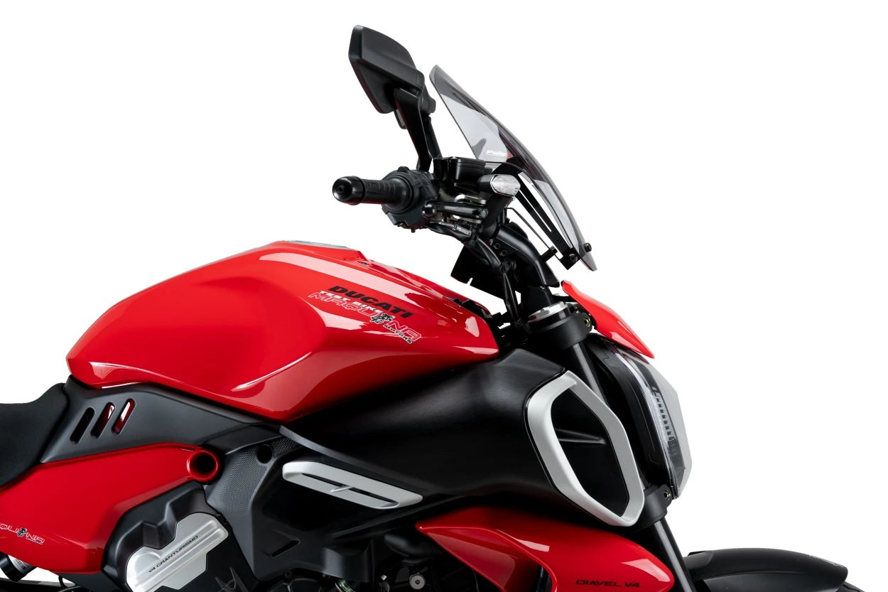 PUIG New Generation Adjustable Touring Windscreen for Ducati Diavel V4
