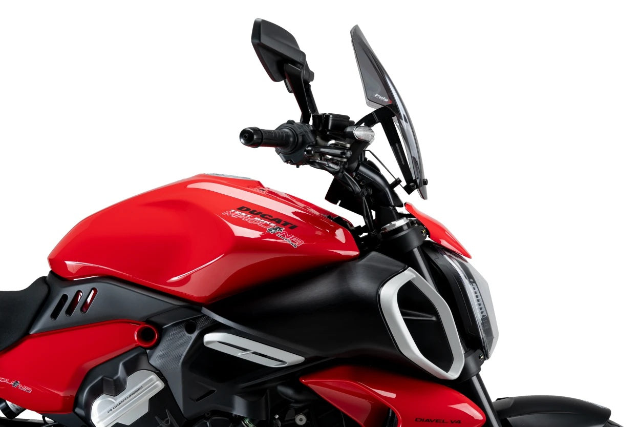 PUIG New Generation Adjustable Touring Windscreen for Ducati Diavel V4