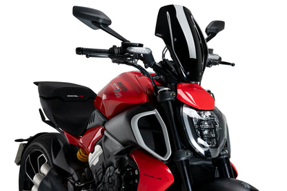 PUIG New Generation Adjustable Touring Windscreen for Ducati Diavel V4