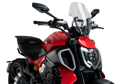 PUIG New Generation Adjustable Touring Windscreen for Ducati Diavel V4