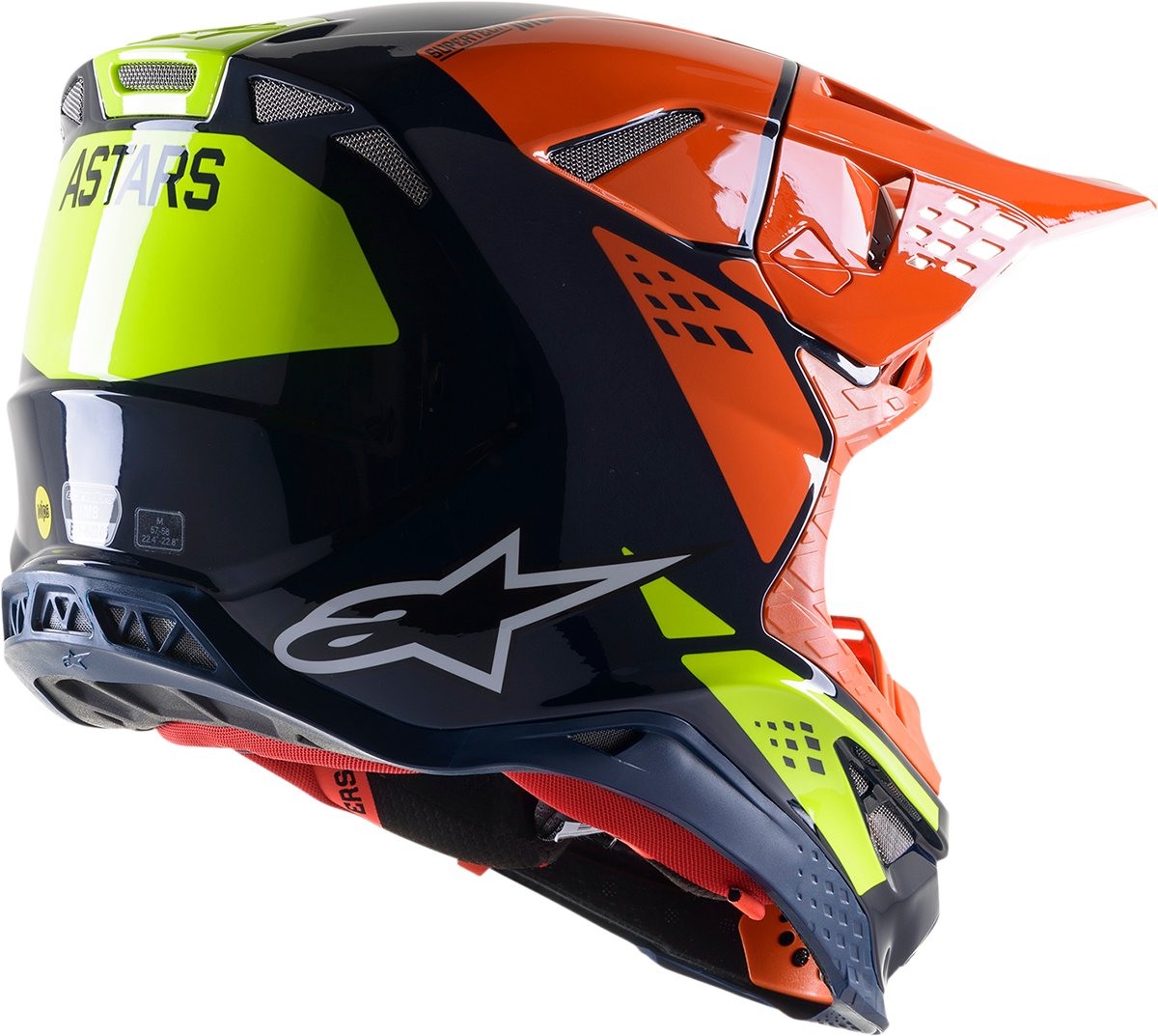 ALPINESTARS Supertech M8 Helmet - Factory - Blue/Orange/Yellow - 2XL 8302922-7445-2X
