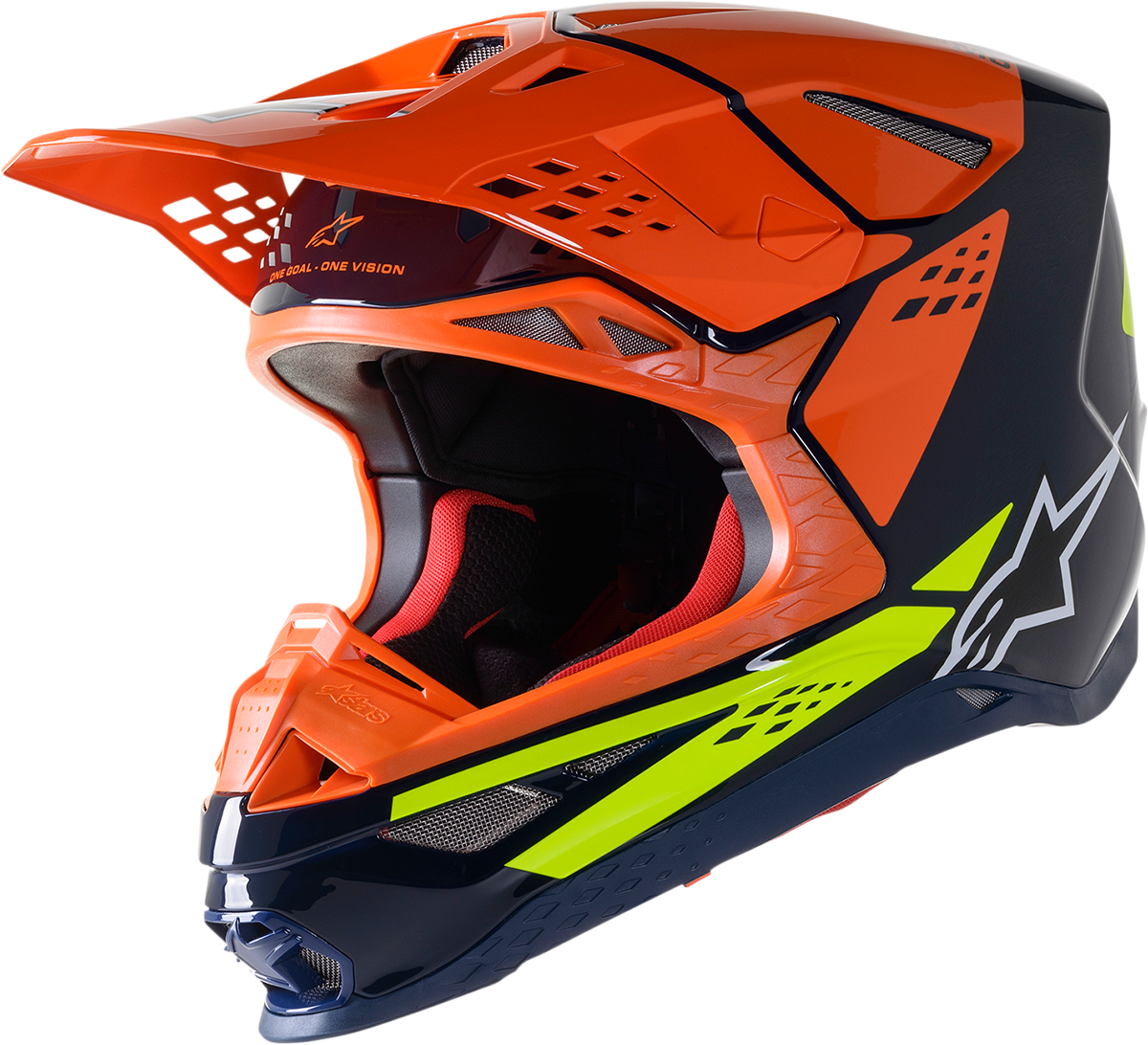 ALPINESTARS Supertech M8 Helmet - Factory - Blue/Orange/Yellow - 2XL 8302922-7445-2X