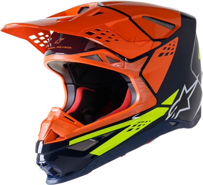 ALPINESTARS Supertech M8 Helmet - Factory - Blue/Orange/Yellow - 2XL 8302922-7445-2X