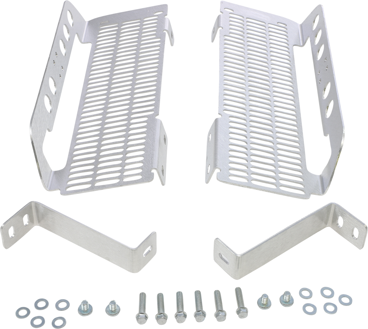 DEVOL Radiator Guards - Brushed Aluminum - Honda 0101-1105