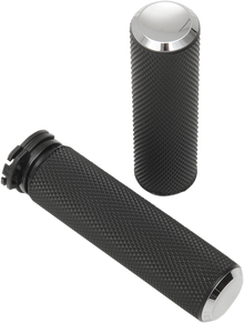 ARLEN NESS Knurled Grips - Cable - Chrome 07-324