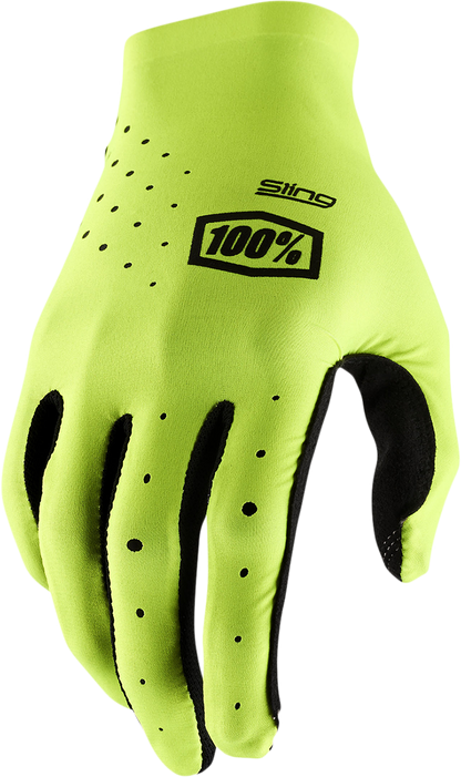 100% Sling MX Gloves - Fluorescent Yellow - Medium 10023-00006