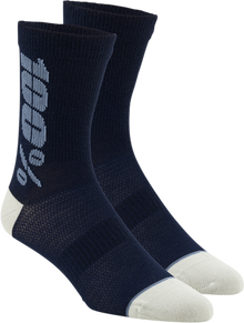 100% Rythym Socks - Navy/Slate - Large/XL 24006-455-18