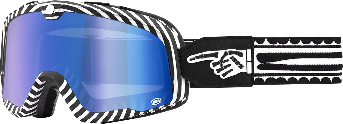 100% Barstow Goggle - Death Spray - Blue Mirror Lens 50000-00002