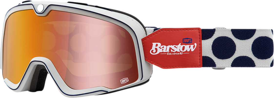 100% Barstow Goggle - Hayworth - Red Mirror Lens 50000-00004