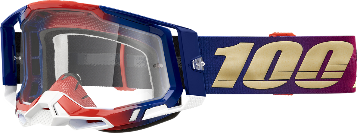 100% Racecraft 2 Goggle - United - Clear Lens 50009-00009