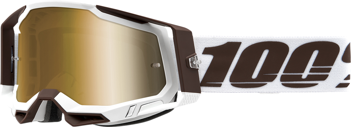 100% Racecraft 2 Goggle - Snowbird - True Gold Mirror Lens 50010-00007