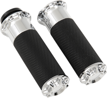 ARLEN NESS Beveled Grips - TBW - Chrome 07-328