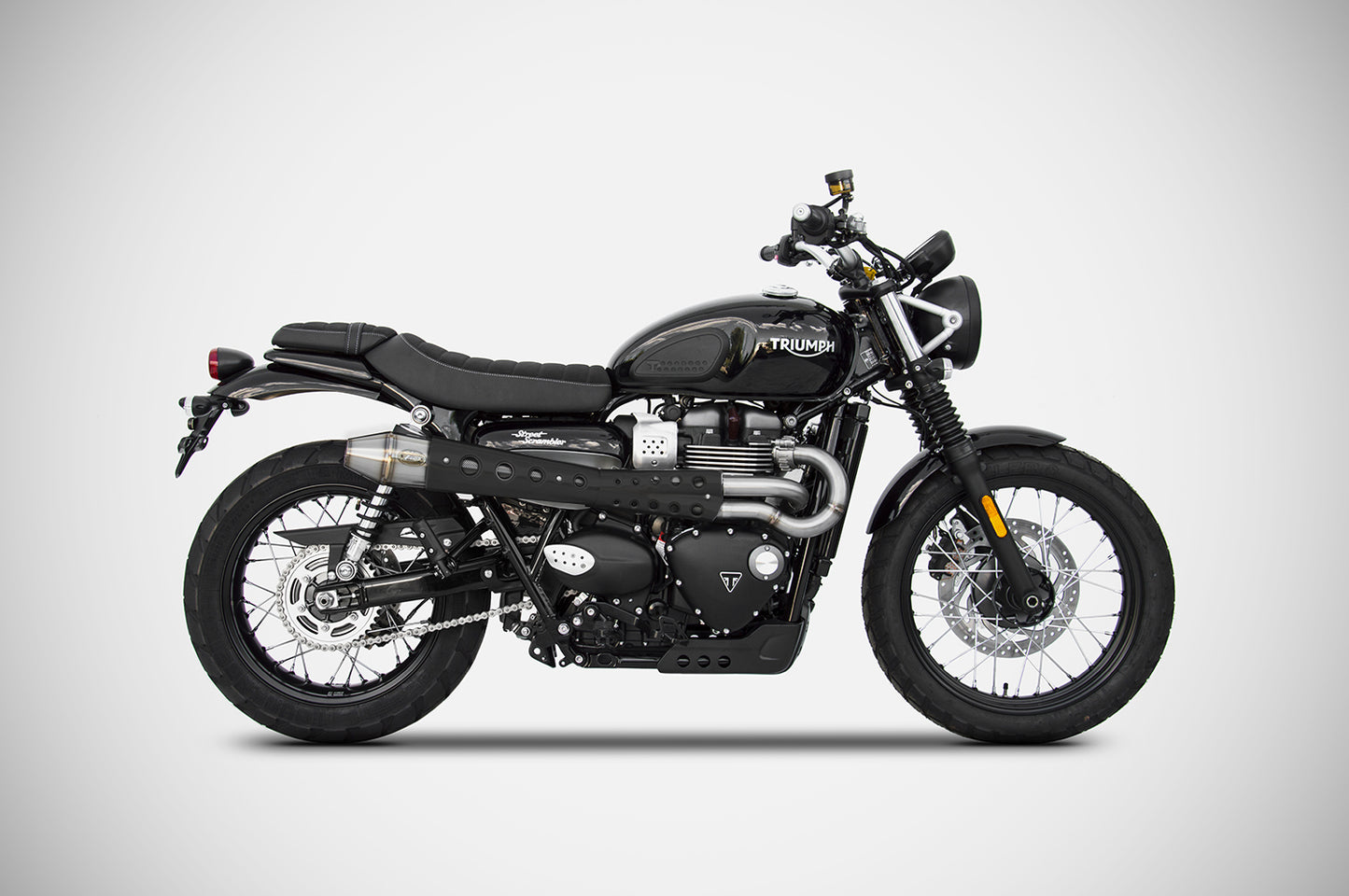 ZARD Full CONICAL HIGH MOUNT Exhaust for Triumph Street Scrambler