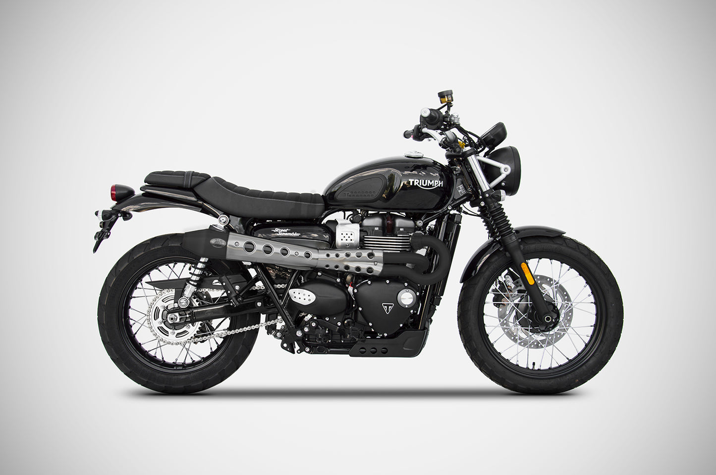 ZARD Full CONICAL HIGH MOUNT Exhaust for Triumph Street Scrambler