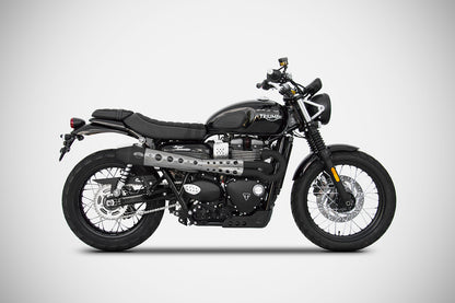 ZARD Full CONICAL HIGH MOUNT Exhaust for Triumph Street Scrambler