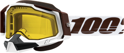 100% Racecraft 2 Snow Goggle - Snowbird - Dual Pane - Yellow Lens 50011-00005