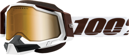 100% Racecraft 2 Snow Goggle - Snowbird - Dual Pane - Gold Mirror Lens 50012-00005