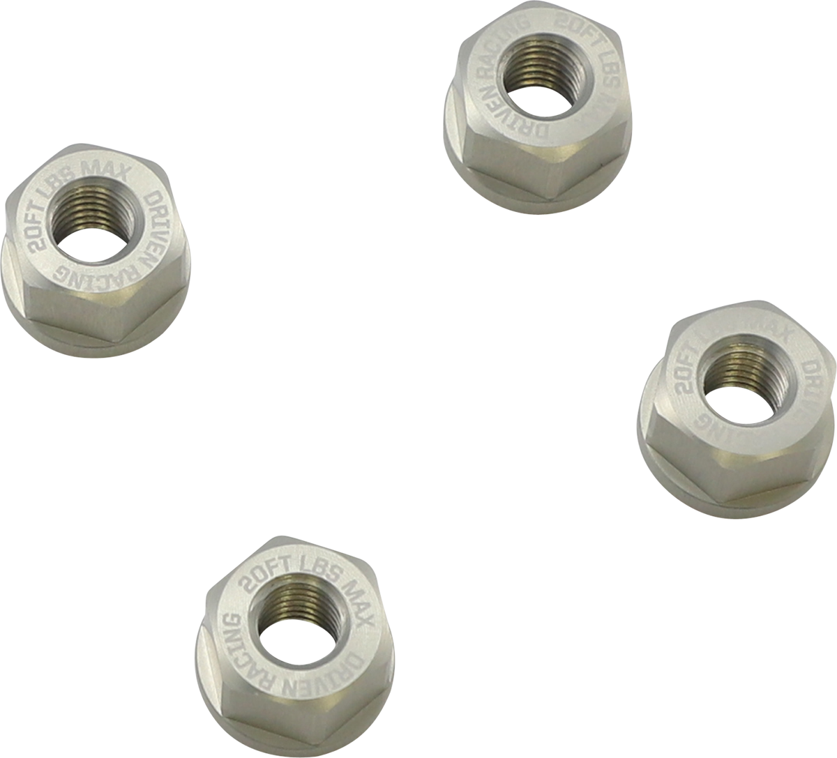 DRIVEN RACING Sprocket Nuts - 4-Bolt Hub - Silver - M8 x 1.25 DSN-02-SL