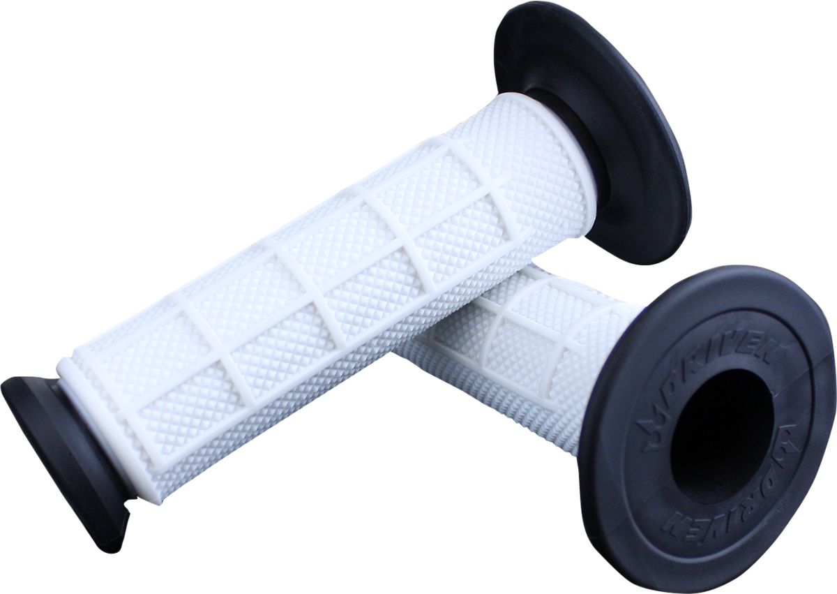 DRIVEN RACING Pro Waffle Grips - White/Black D535-WT