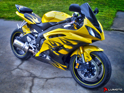 LUIMOTO (Flame Edition) Passenger Seat Cover for the YAMAHA YZF-R6 (08-16)