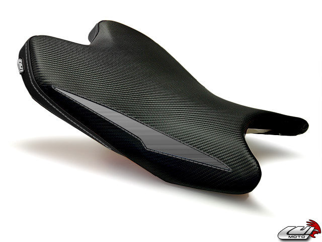 LUIMOTO (Raven Edition) Rider Seat Covers for the YAMAHA YZF-R6 (08-16)