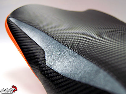LUIMOTO (Raven Edition) Rider Seat Covers for the YAMAHA YZF-R6 (08-16)
