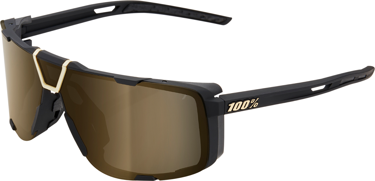 100% Eastcraft Sunglasses - Soft Tact Black - Soft Gold Mirror Lens 61045-258-01