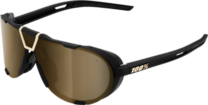 100% Westcraft Sunglasses - Soft Tact Black - Soft Gold Mirror Lens 61046-258-01