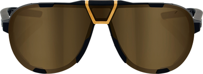 100% Westcraft Sunglasses - Soft Tact Black - Soft Gold Mirror Lens 61046-258-01