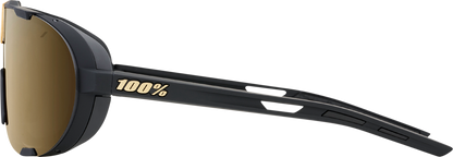 100% Westcraft Sunglasses - Soft Tact Black - Soft Gold Mirror Lens 61046-258-01