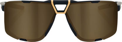 100% Eastcraft Sunglasses - Soft Tact Black - Soft Gold Mirror Lens 61045-258-01
