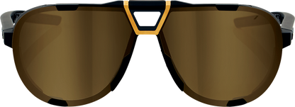 100% Westcraft Sunglasses - Soft Tact Black - Soft Gold Mirror Lens 61046-258-01