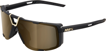 100% Eastcraft Sunglasses - Soft Tact Black - Soft Gold Mirror Lens 61045-258-01