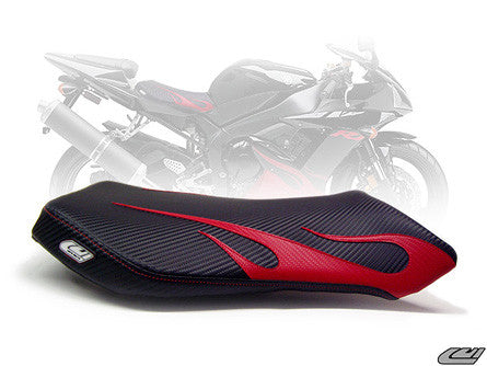 LUIMOTO Flame Edition Rider Seat Covers for the YAMAHA R1 (02-03)