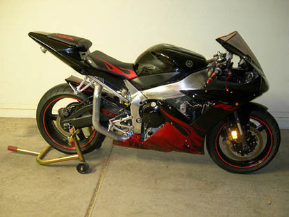 LUIMOTO Flame Edition Rider Seat Covers for the YAMAHA R1 (02-03)
