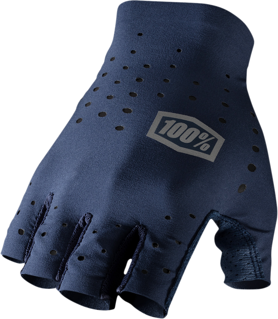 100% Sling Short Finger MTB Gloves - Navy - Small 10021-00010