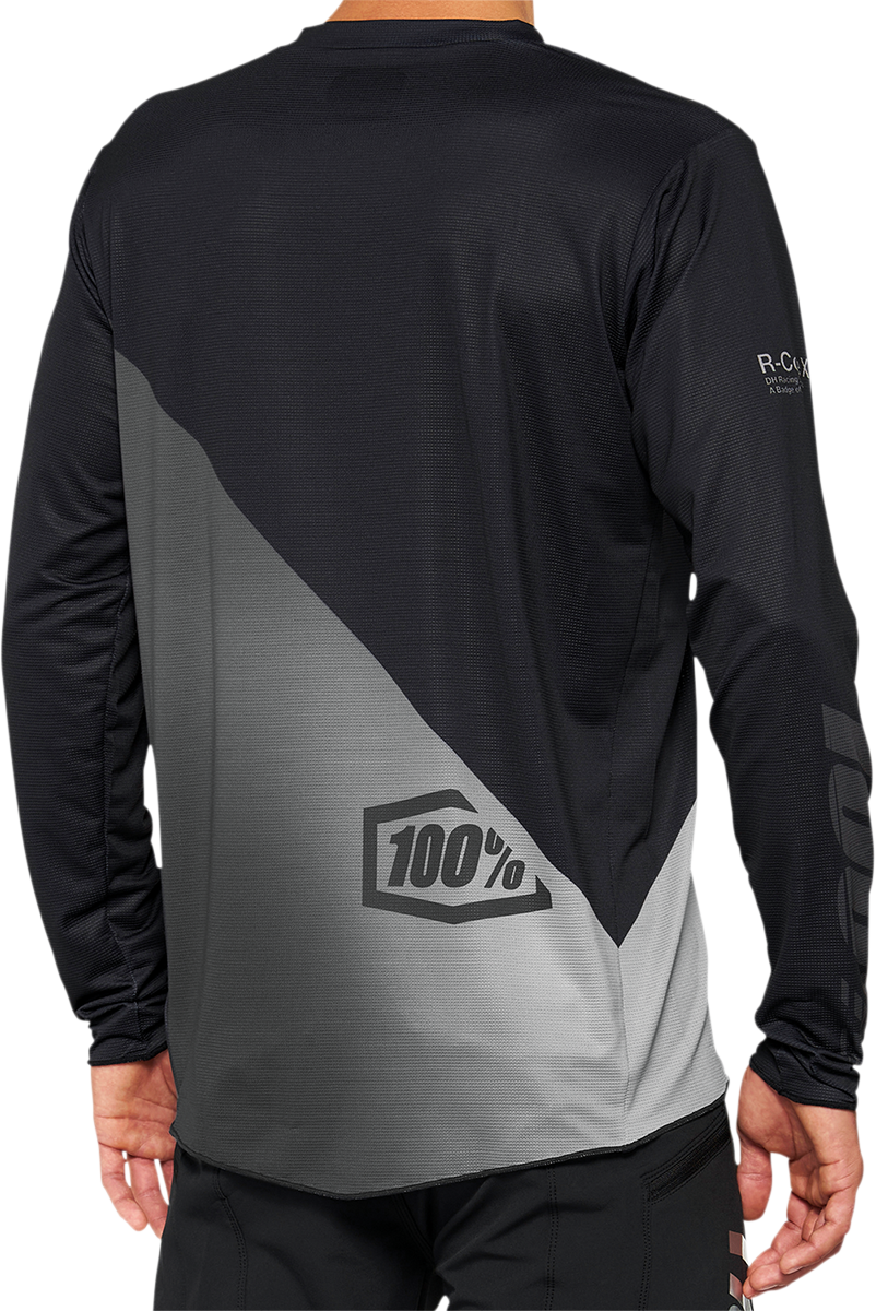 100% R-Core X Long-Sleeve Jersey - Black/Gray - Small 40000-00000